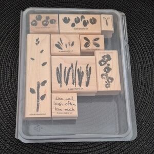STAMPIN' UP! Retired 2003 Two Step 'Spring Garden' Stamp Set, Set of 9 Stamps